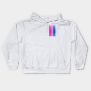 Pride Collection - Bisexual Pride Flag (Paint Streak/Vertical) Kids Hoodie